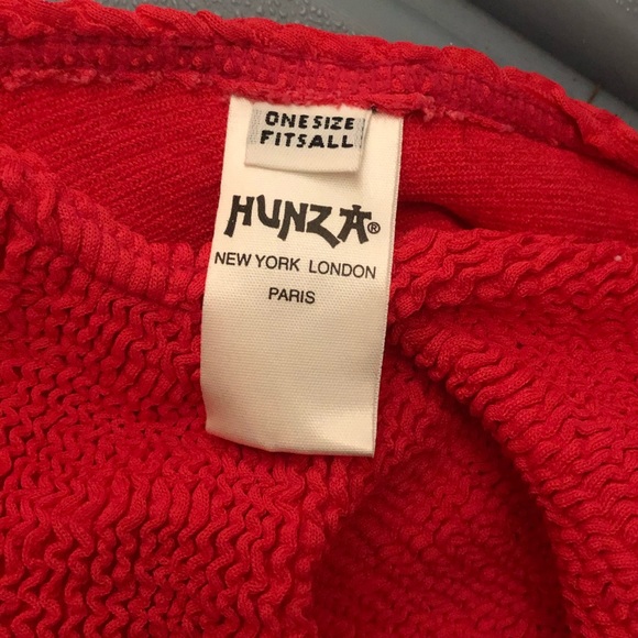 Hunza G Red Swimwear Top - Picture 3 of 3